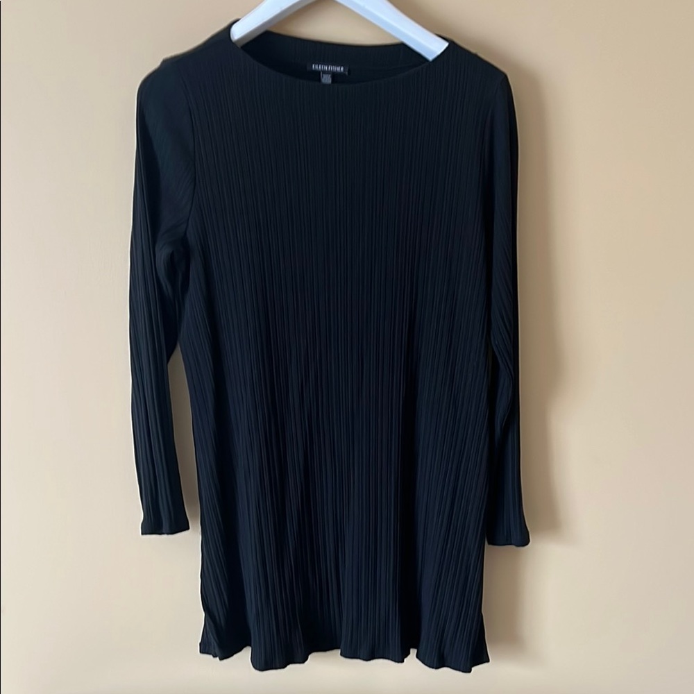 EILEEN FISHER Black Knit Women's TunicTop. XL